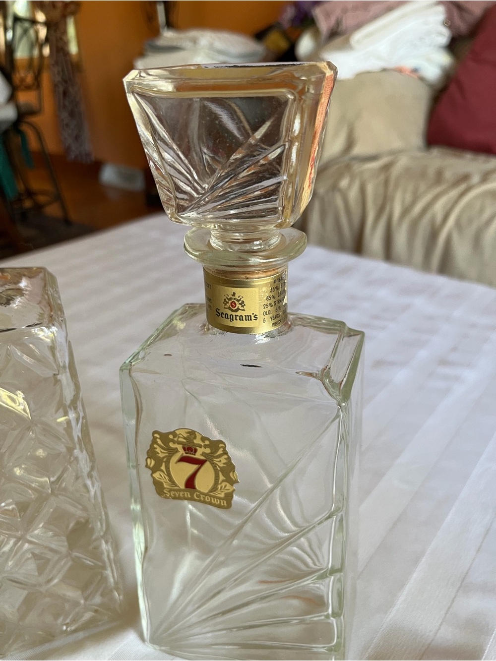 Three vintage Seagram bottles … $16.00 ship 4 lbs - Picture 3 of 5